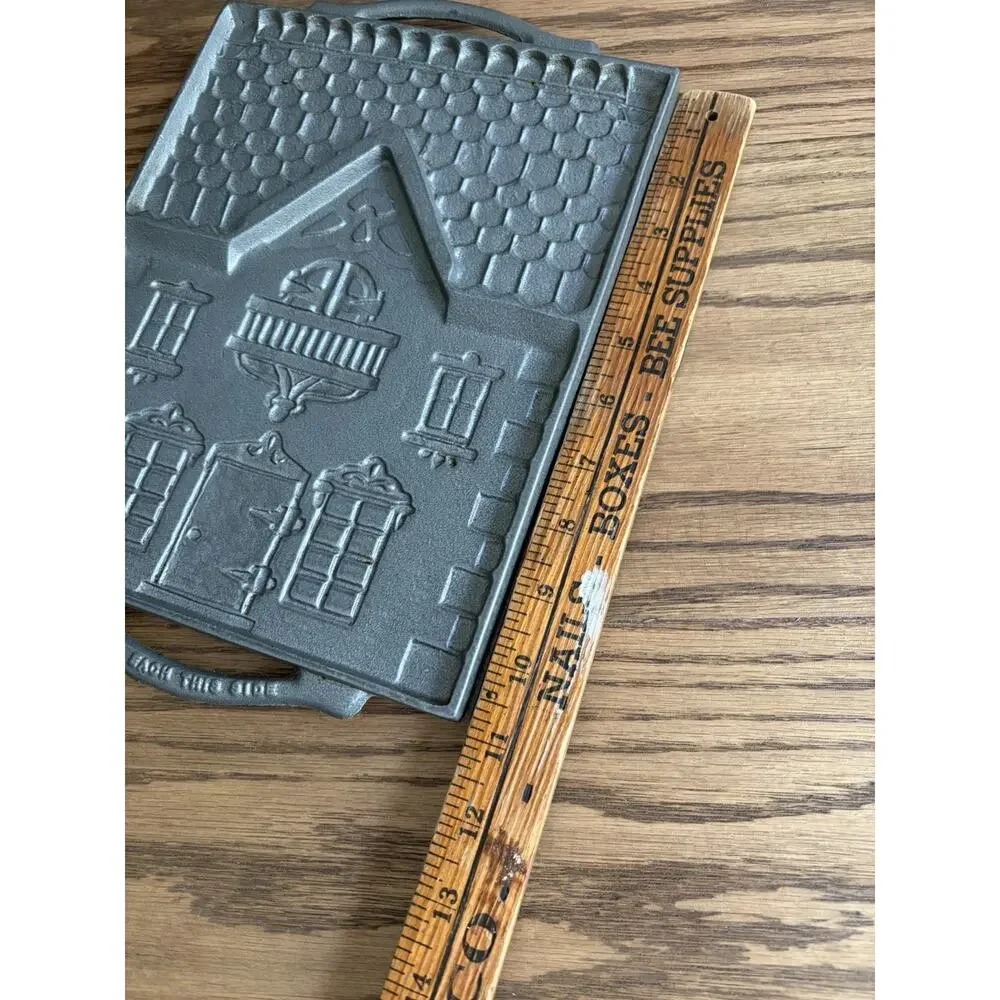 Vintage John Wright Cast Iron Gingerbread House Mold Williams Sonoma 2 Sided